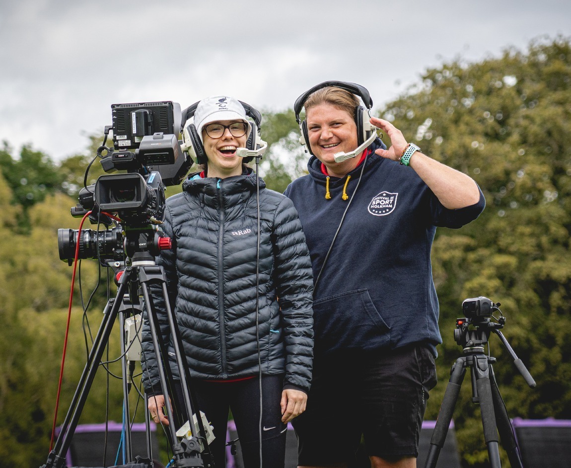 Volunteers at an archery competition