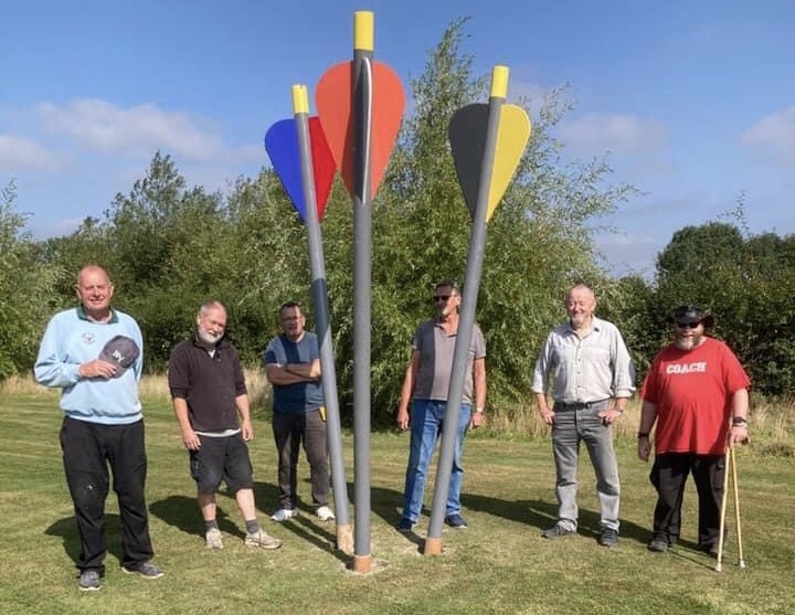 Volunteers at an archery club