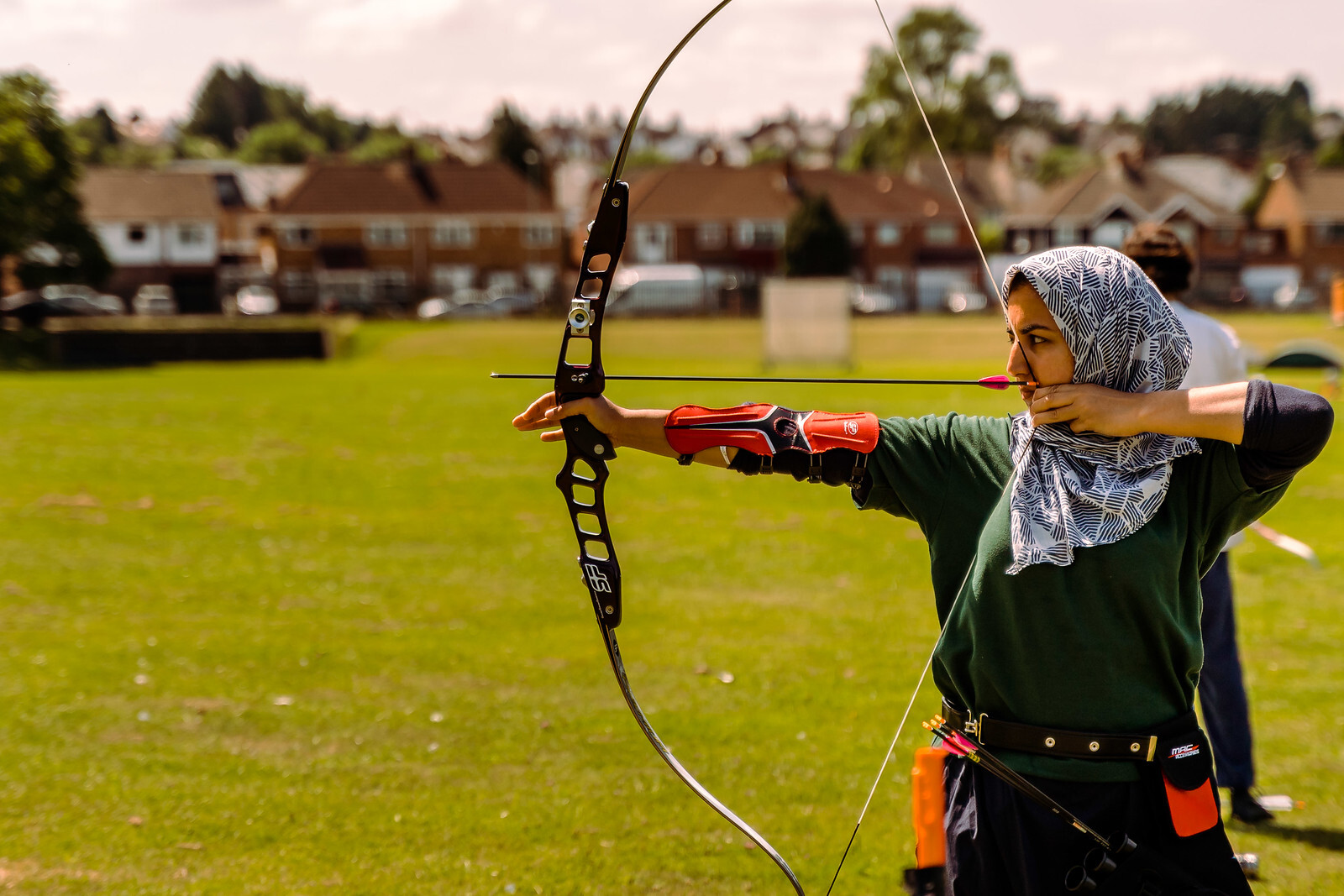 Archer shooting at a range